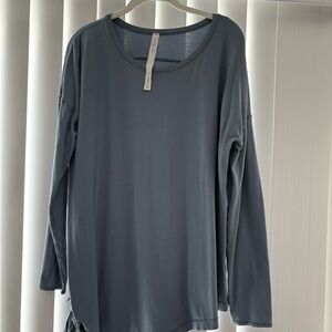 SOLD: Lululemon Casual Long Sleeve Top with side tie - Blue